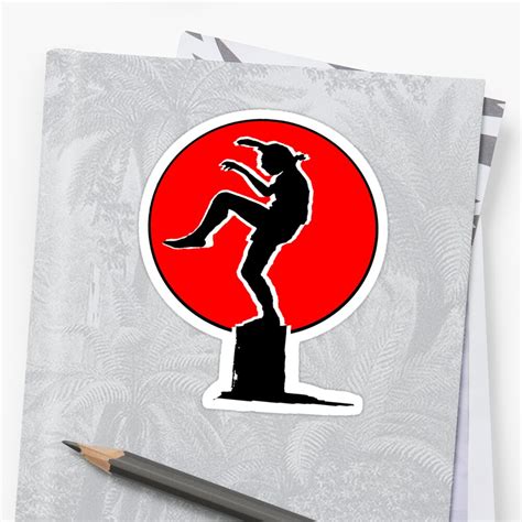 "Karate Kid Crane Kick" Stickers by jackandcharlie | Redbubble