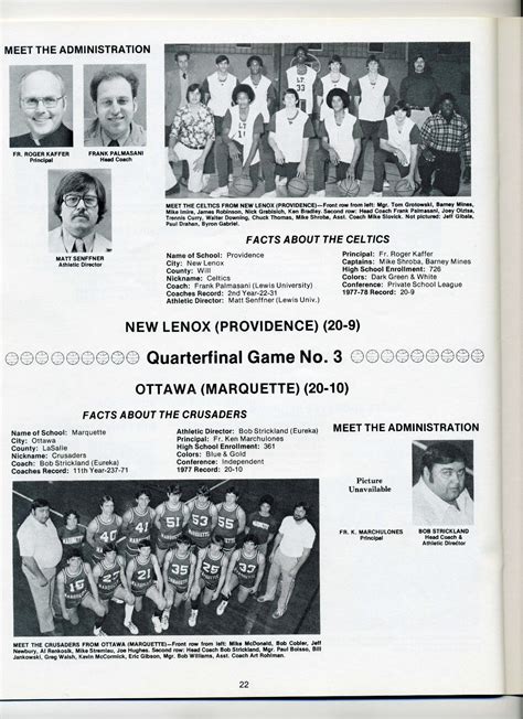 1978 IHSA Illinois Basketball State Championship Class A Nashville ...