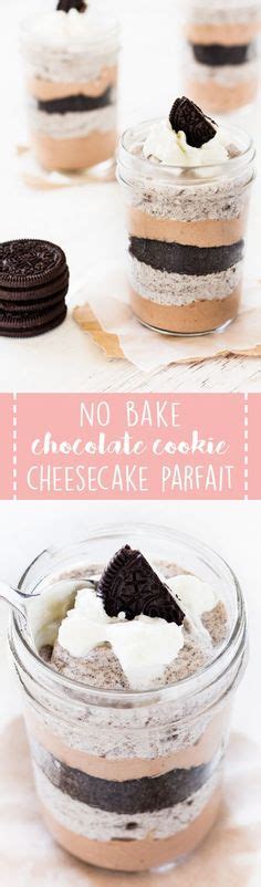 No Bake Chocolate Cookie Cheesecake Parfait