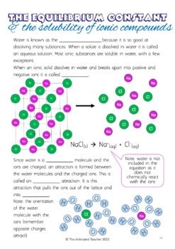 Equilibrium Constant Worksheet With Answers And Slides By The Animated