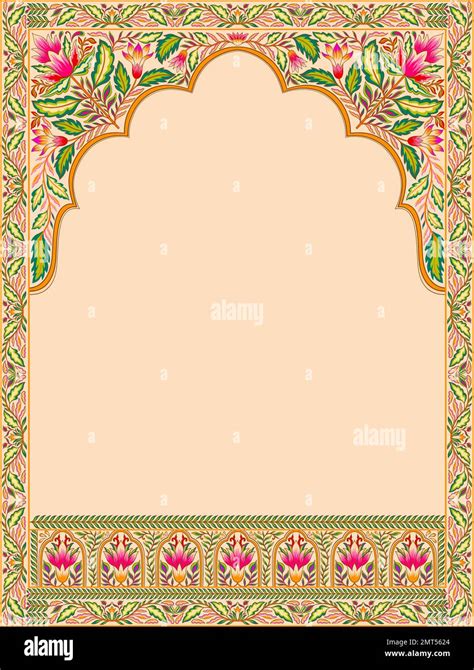 Mughal Border Frame Stock Vector Images Alamy