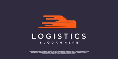 Logistics logo design with modern creative Vector Image