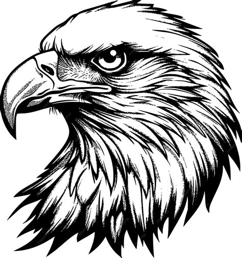 Premium Vector | Eagle vector black and white