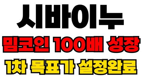 시바이누 Shib 긴급속보 밈코인 100배 성장 가능 1차 목표가 설정완료 이제 이렇게 움직인다 Youtube