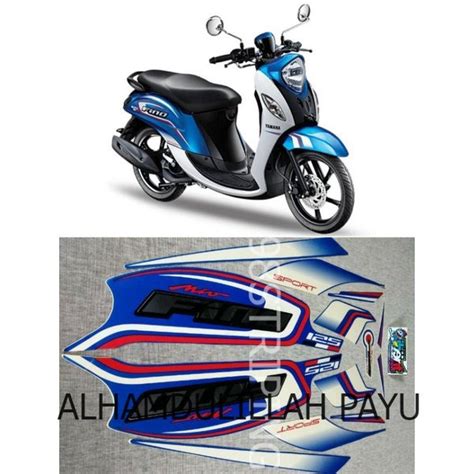 Jual STIKER STRIPING MIO FINO BIRU TAHUN 2016 LIS STANDAR ORI YAMAHA