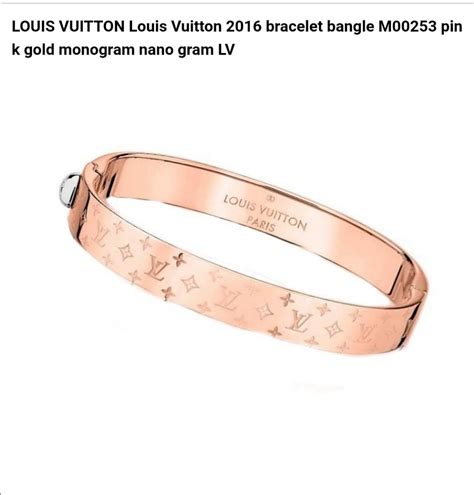 Beautiful Monogram Pink Gold Louis Vuitton Nanogram Cuff Women S