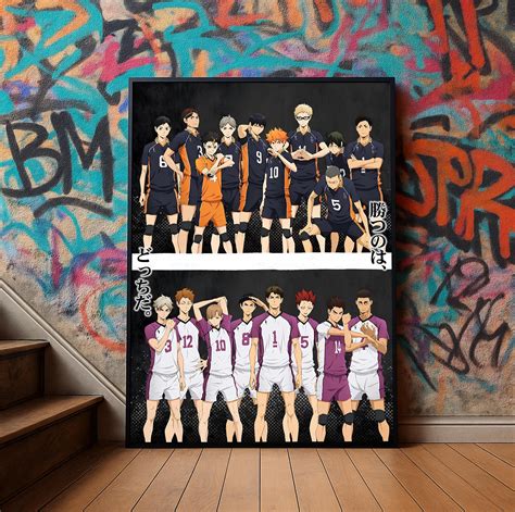 gategoo poster haikyu season  poster karasuno  shiratorizawa wall