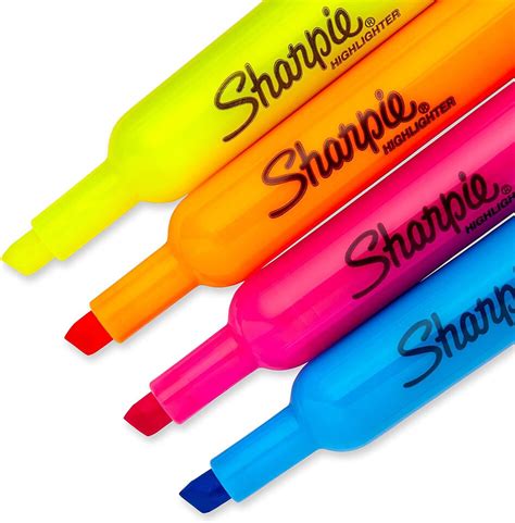 Sharpie Accent Tank Style Highlighters 25876 Assorted Colors 6 Pack