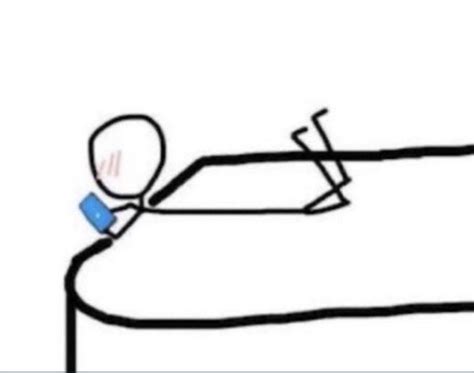 Reactions On Twitter Stick Person Laying On Bed On Belly Feet Kicked Up Looking At Twitter On