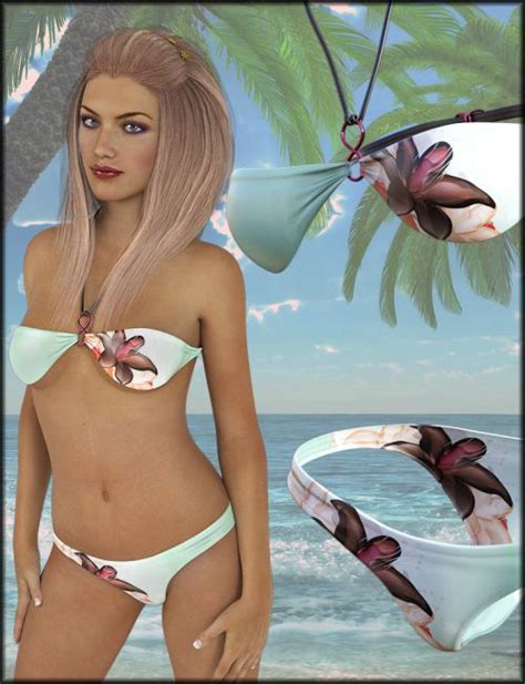 Halter Neck Bikini Textures 3d Models For Daz Studio And Poser