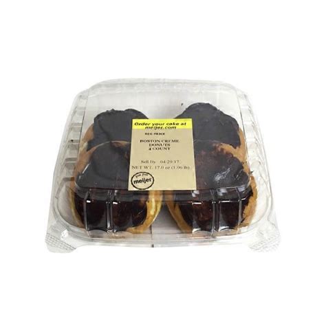 Meijer Boston Creme Donut (4 ct) - Instacart