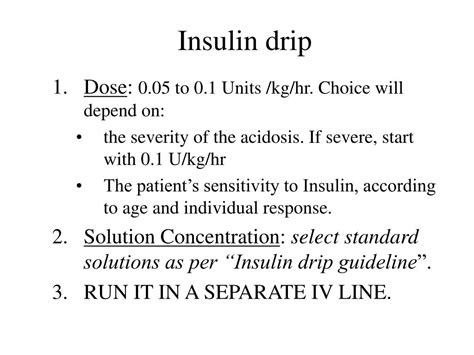 Insulin Drip Calculation