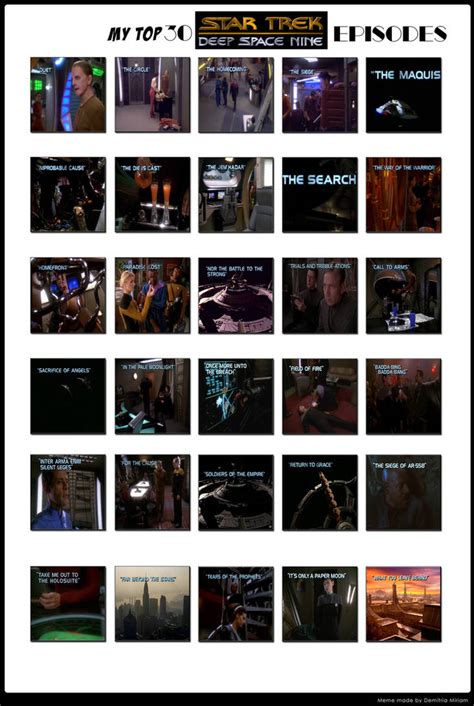 Top 30 Star Trek DS9 episodes by Dairugger on DeviantArt