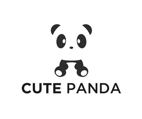 Premium Vector Cute Panda Logo Design Vector Illustration