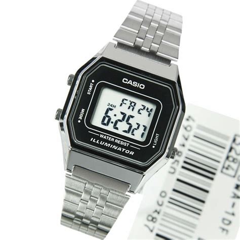 Наручные часы CASIO LA-680WA-1 кварцевые, будильник, секундомер ...