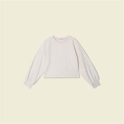 Sweat éco responsable creme femme Vibs