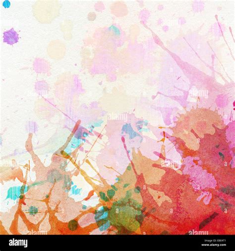 Abstract Colorful Painted Watercolor Splash And Stain Stock Photo Alamy