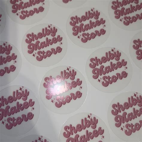 Clear/transparent Logo Stickers Circular Round Square See - Etsy