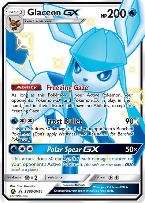 Shiny Glaceon Card