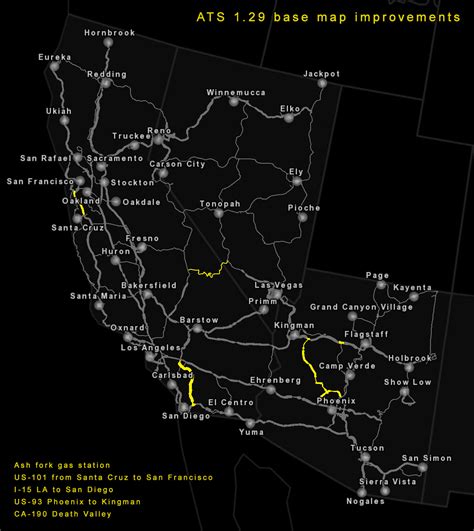 American Truck Simulator Oregon Map – Map Vector