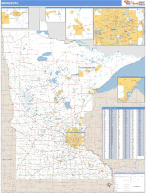 Minnesota ZIP Code Wall Map | Maps.com.com