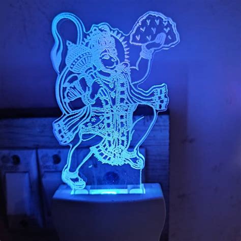 Zelostiles Hanuman Ji Night Lamp Samll Table Lamp 10 Cm Multicolor Table Lamp Price In