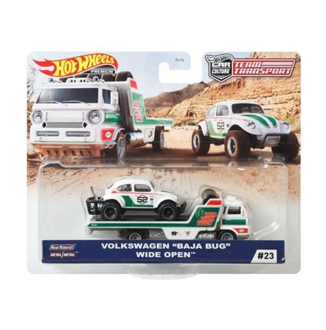 Hot Wheels Set Hot Wheels Transportator Wide Open Cu Masinuta Volkswagen Baja Scara 1 64
