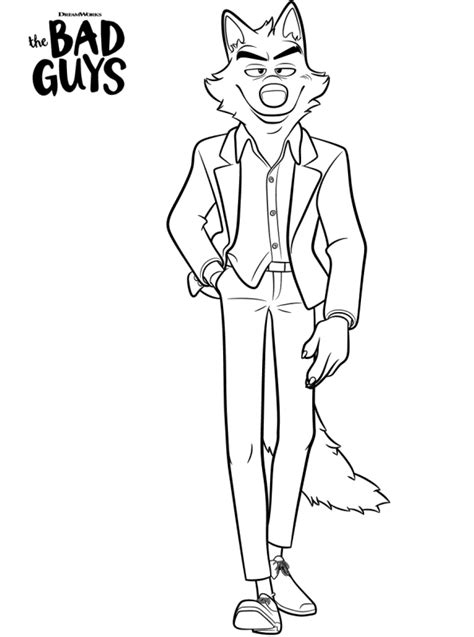 Kids N Coloring Page Bad Guys Mr Wolf