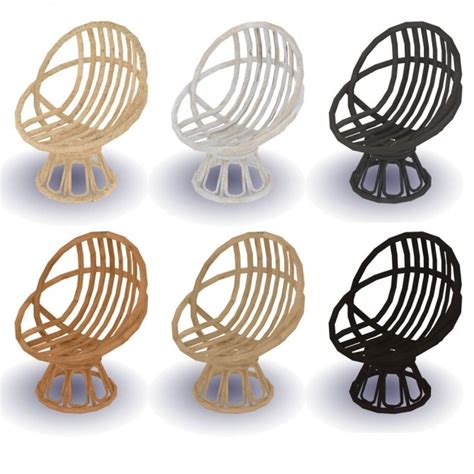 Recolors Of Sandys Ats Rattan Chair And Table At Riekus The Sims