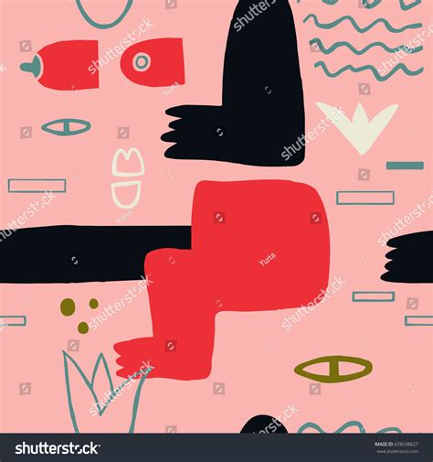 Abstract Modern Art Naked Woman Colorful Stock Vector Royalty Free