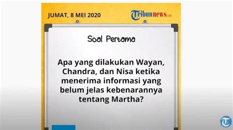 Jawaban Soal Materi Kabar Kabur Untuk Sd Kelas Di Tvri Jumat Mei