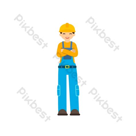 Cartoon Vector Flat Professional Engineer Character Png Images Psd