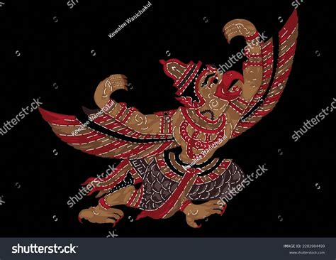 Garuda Thai Traditional Painting Art On Stock Illustration 2282984499