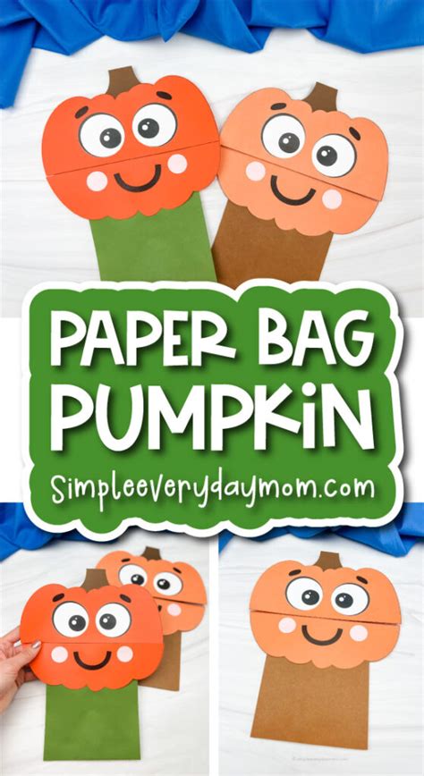 Cute Pumpkin Puppet Craft For Kids [Free Template]