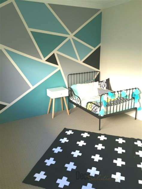 Accent Ideas Bedroom Geometric Wall Paint - img-Abedabun