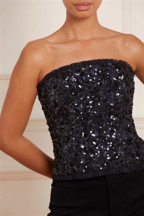 Sparkly Strapless Top Flash Sales