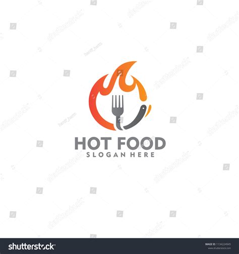 Hot Food Logo Vector Stock Vector Royalty Free Shutterstock