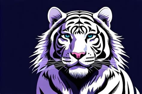 Premium Ai Image A Blue Tiger With A Blue Eye