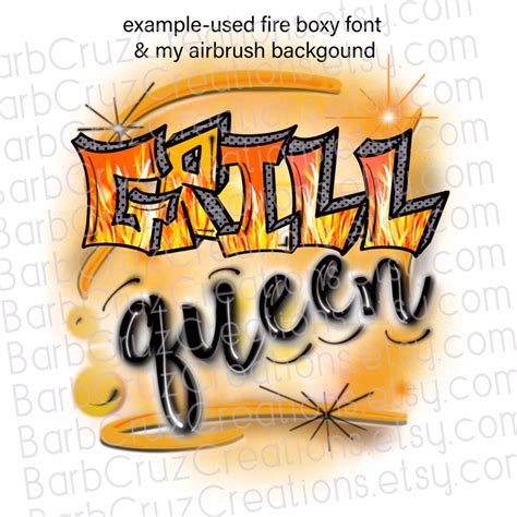 Graffiti Letters Cursive Airbrush Alphabet Airbrush Font - Etsy