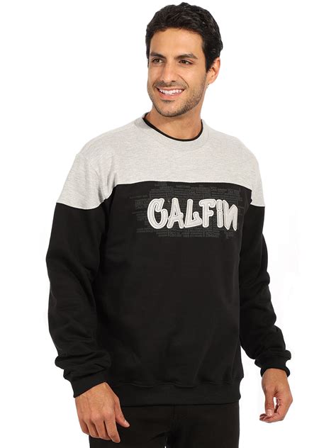 Blusão Fechado Masculino Calfin De Moletom Bordado Preto