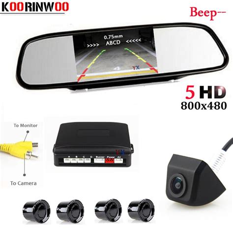 Koorinwoo Polegada Hd Car Espelho Monitor Hd Ccd C Mera De