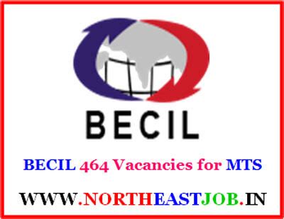 BECIL June Recruitment 2020 Apply 464 Vacancies For MTS Becil