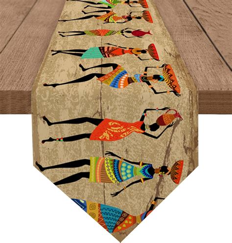 Amazon African Women Cotton And Linen Triangle Table Runners