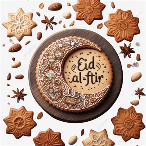 Eid Al Fitr Una Celebración Alegre Con El Círculo De Galletas Oscuras