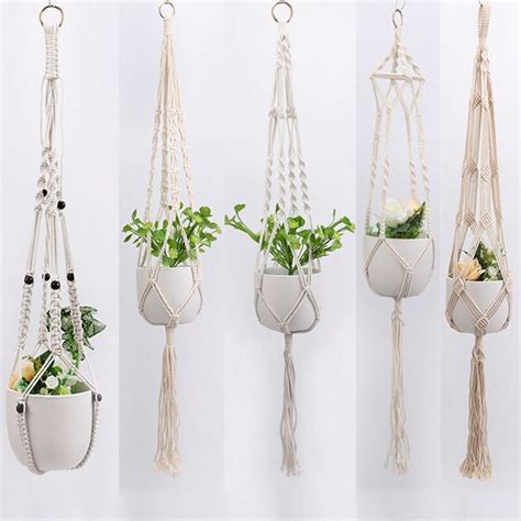 Diy Plant Hanger Macrame Opknoping Planter Mand To Grandado