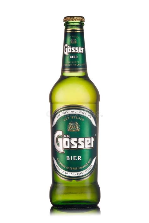 St.Petersburg, Russia - May 2018 - Bottle of Gosser Lager Beer ...