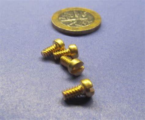 Fillister Head Brass Slotted Machine Screw 6 32 X 1 4 Length 100 Pcs Ebay