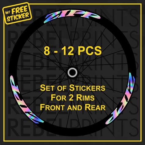 Zipp Or Pcs C Mm Holographic Oil Slick Wheel Rim Sticker