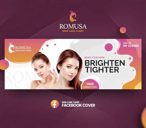 Skin Care Clinic Facebook Cover Template PSD Skin Care Clinic Skin