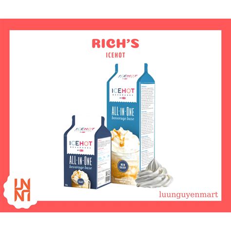 Ch Giao H A T C Kem B O Rich L N Base Ice Hot On Top D Ng Trong Pha Ch L M B Nh Shopee